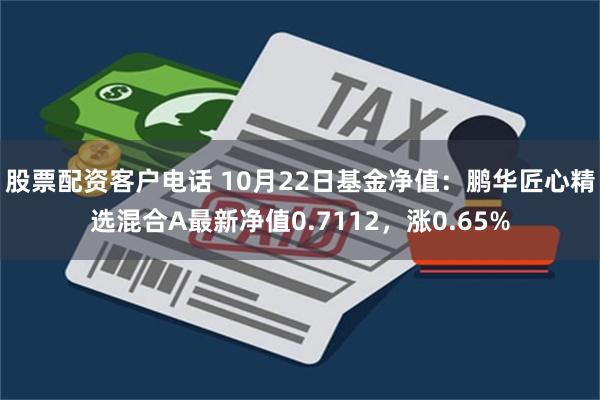 股票配资客户电话 10月22日基金净值：鹏华匠心精选混合A最新净值0.7112，涨0.65%