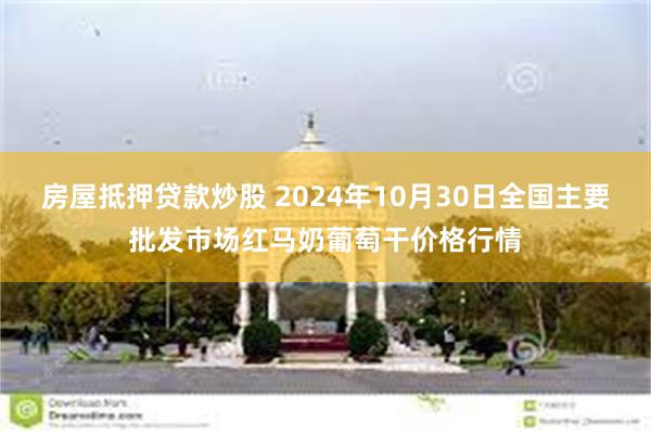 房屋抵押贷款炒股 2024年10月30日全国主要批发市场红马奶葡萄干价格行情